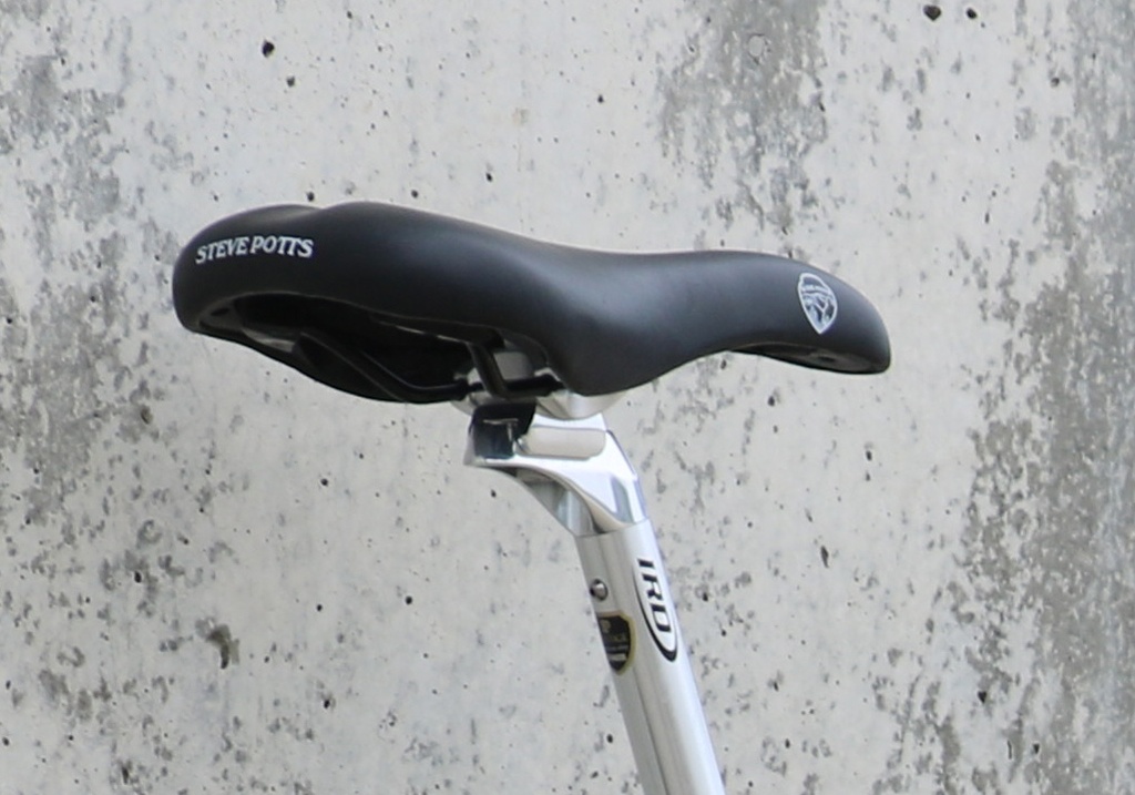 Steve Potts Chinook Saddle - 150mm Width (Steel Rails